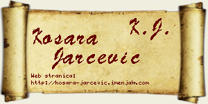 Kosara Jarčević vizit kartica